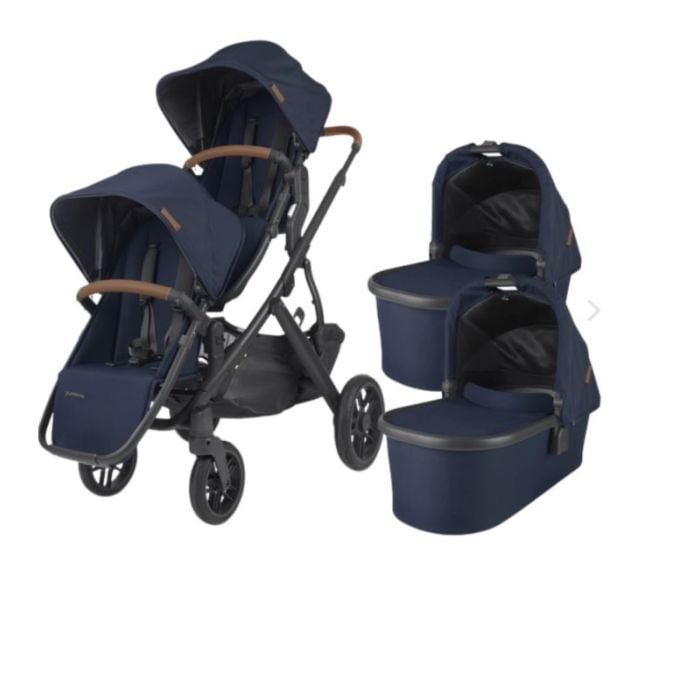 Uppababy Vista V2 Twin Travel System With 2x Cloud Z Car Seats and