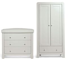 Dover Dresser/Changer & Wardrobe Set - Cool Grey 