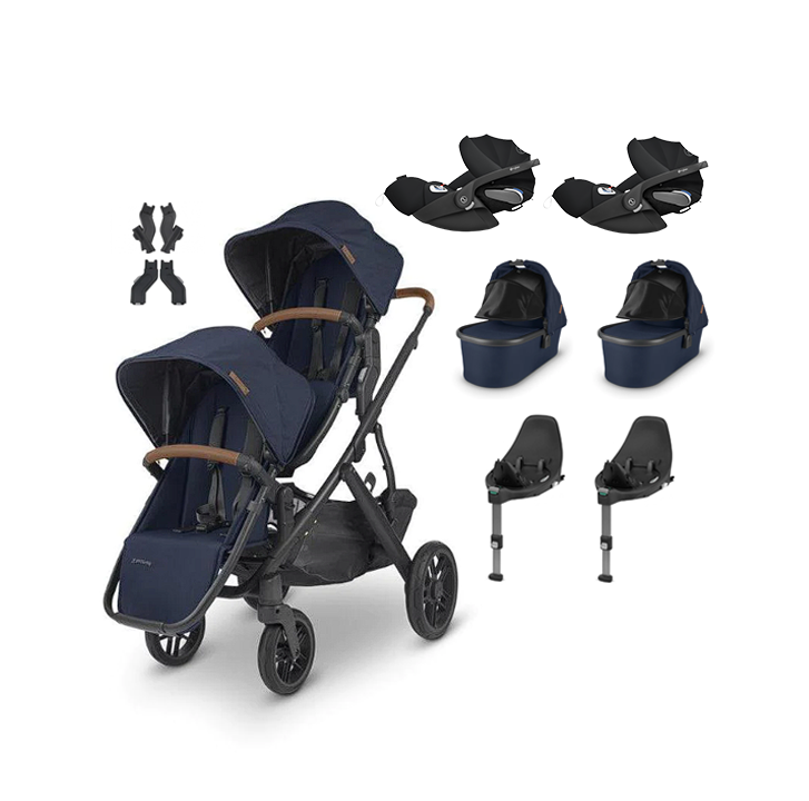 Uppababy vista 2024 two car seats